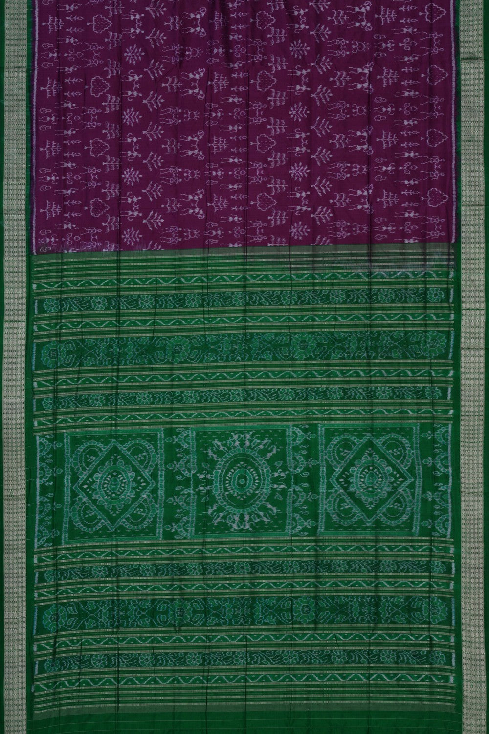 Image of Sambalpuri Silk Purple Saree